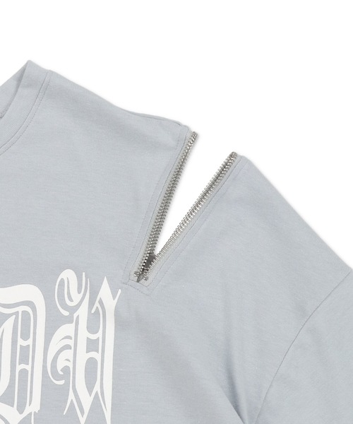 DARRDY（ダーディー）の「【DARRDY/ダーディー】肩ジップオーバーサイズTシャツ/nuneちゃん（Tシャツ/カットソー・レディース・ホワイト/ブラック/サックスブルー・ONESIZE）」の11枚目の写真