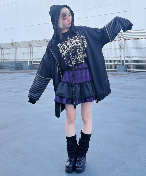 DARRDY（ダーディー）の「【DARRDY/ダーディー】肩ジップオーバーサイズTシャツ/nuneちゃん（Tシャツ/カットソー・レディース・ホワイト/ブラック/サックスブルー・ONESIZE）」の22枚目の写真
