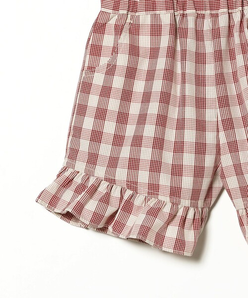 B:MING by BEAMS（ビーミングバイビームス）の「チェック 裾フリル キュロット 2025SS（100～140cm）（その他パンツ・キッズ・レッド/ブルー・100/110/120/130/140）」の9枚目の写真