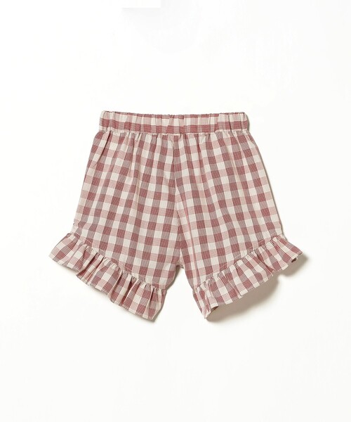 B:MING by BEAMS（ビーミングバイビームス）の「チェック 裾フリル キュロット 2025SS（100～140cm）（その他パンツ・キッズ・レッド/ブルー・100/110/120/130/140）」の10枚目の写真