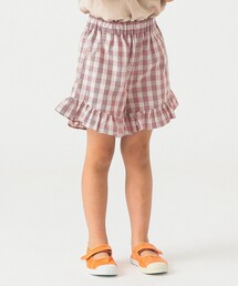 チェック 裾フリル キュロット 2025SS(100~140cm)