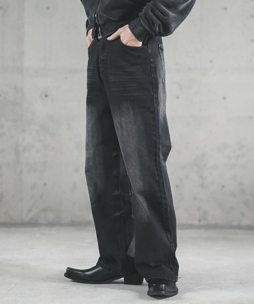Shoowtime(ショウタイム)の「Vintage Wash Straight Denim Pants / ビンテージウォッシュストレートデニムパンツ(デニムパンツ・メンズ・グレー/ブラック/ライトブルー・SMALL/X-LARGE/LARGE/MEDIUM)」の12枚目の写真