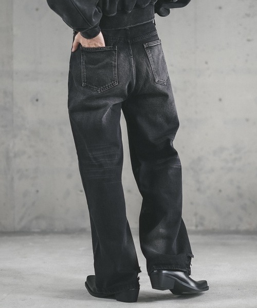 Shoowtime(ショウタイム)の「Vintage Wash Straight Denim Pants / ビンテージウォッシュストレートデニムパンツ(デニムパンツ・メンズ・グレー/ブラック/ライトブルー・SMALL/X-LARGE/LARGE/MEDIUM)」の14枚目の写真