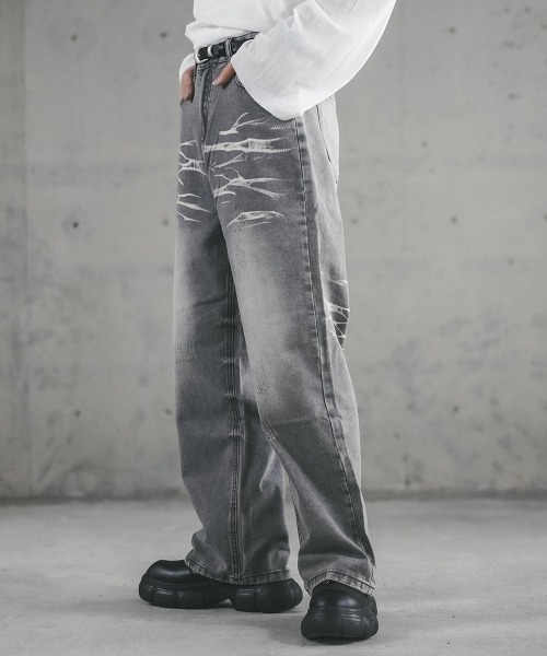 Shoowtime(ショウタイム)の「Vintage Wash Straight Denim Pants / ビンテージウォッシュストレートデニムパンツ(デニムパンツ・メンズ・グレー/ブラック/ライトブルー・SMALL/X-LARGE/LARGE/MEDIUM)」の17枚目の写真