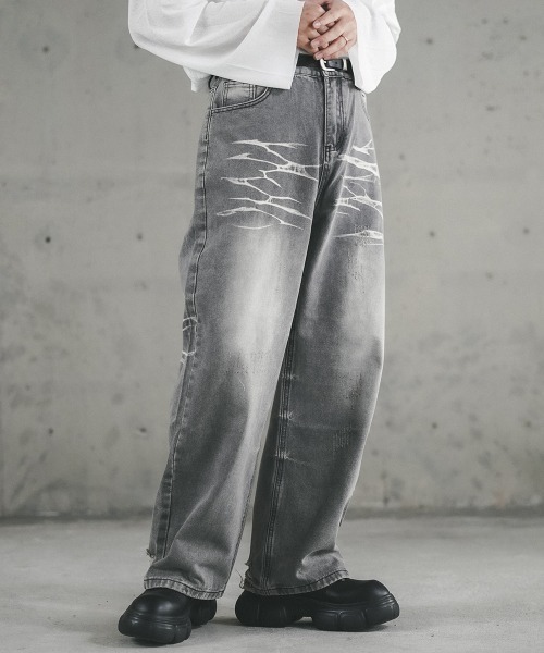 Shoowtime(ショウタイム)の「Vintage Wash Straight Denim Pants / ビンテージウォッシュストレートデニムパンツ(デニムパンツ・メンズ・グレー/ブラック/ライトブルー・SMALL/X-LARGE/LARGE/MEDIUM)」の18枚目の写真