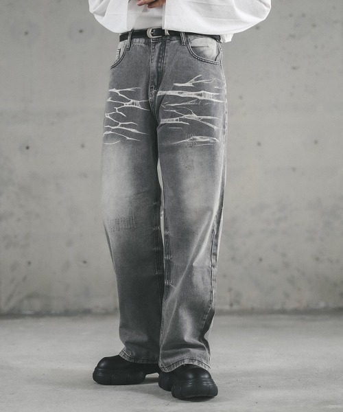 Shoowtime(ショウタイム)の「Vintage Wash Straight Denim Pants / ビンテージウォッシュストレートデニムパンツ(デニムパンツ・メンズ・グレー/ブラック/ライトブルー・SMALL/X-LARGE/LARGE/MEDIUM)」の19枚目の写真