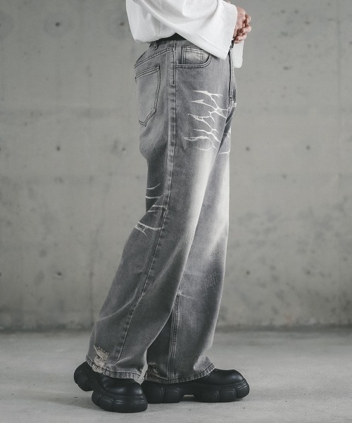Shoowtime(ショウタイム)の「Vintage Wash Straight Denim Pants / ビンテージウォッシュストレートデニムパンツ(デニムパンツ・メンズ・グレー/ブラック/ライトブルー・SMALL/X-LARGE/LARGE/MEDIUM)」の21枚目の写真
