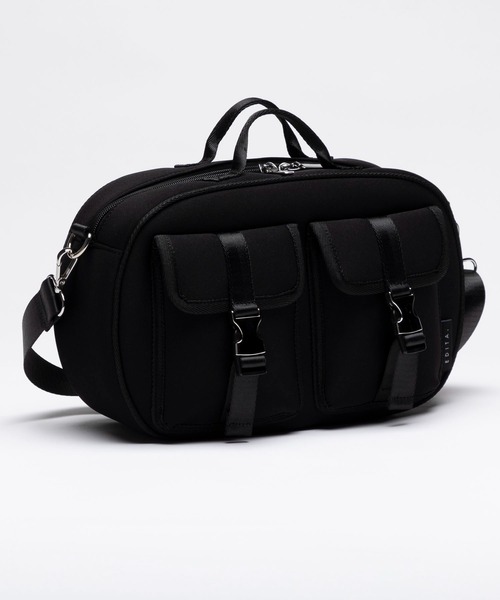 EDITA.（エディータ）の「ネオプレン ラウンド バックルポケット 2wayバッグ　2WAY / 軽量（ショルダーバッグ・レディース・ブラック/カーキオリーブ・FREE）」の8枚目の写真