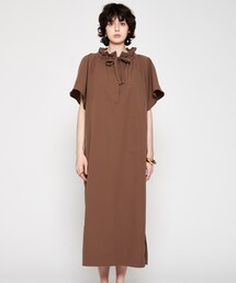 【手洗い可】フリルリボンワンピース