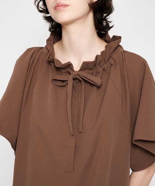 cloenc（クロエンス）の「【手洗い可】フリルリボンワンピース（ワンピース・レディース・ブラック/キャメル・02/01）」の7枚目の写真