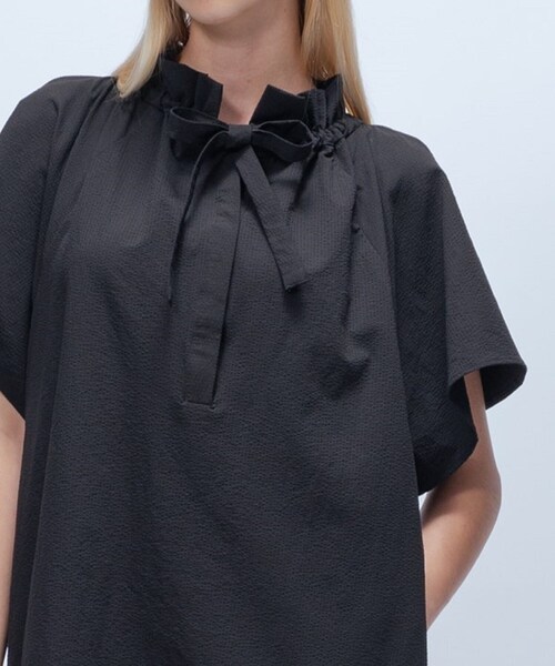 cloenc（クロエンス）の「【手洗い可】フリルリボンワンピース（ワンピース・レディース・ブラック/キャメル・02/01）」の14枚目の写真