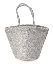 UNBILLION | アフリカンスクエアー AFRICANSQUARE / プラスチックサイザルバッグ共手10x12(かごバッグ)