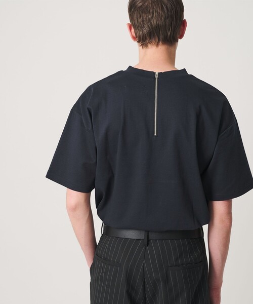 MONKEY TIME(モンキータイム)の「ポンチ バックジップ Tシャツ(Tシャツ/カットソー・メンズ・ホワイト/ブラック/ネイビー・XL/L/M/S)」の3枚目の写真