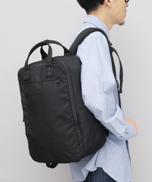 fulcro(フルクロ)の「fulcro フルクロ 撥水 14ポケット バックパック オブロング ビジネスリュック A4サイズ・15インチPC収納対応 Cityシリーズ 19L(バックパック/リュック・メンズ・ブラック・FREE)」の12枚目の写真
