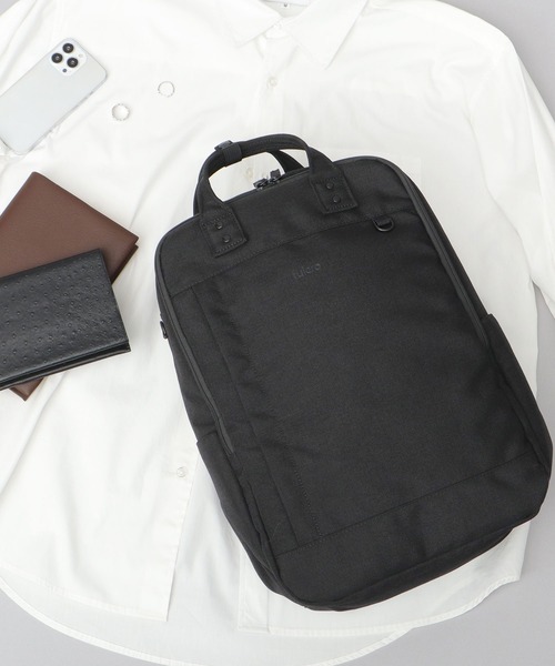 fulcro(フルクロ)の「fulcro フルクロ 撥水 14ポケット バックパック オブロング ビジネスリュック A4サイズ・15インチPC収納対応 Cityシリーズ 19L(バックパック/リュック・メンズ・ブラック・FREE)」の11枚目の写真