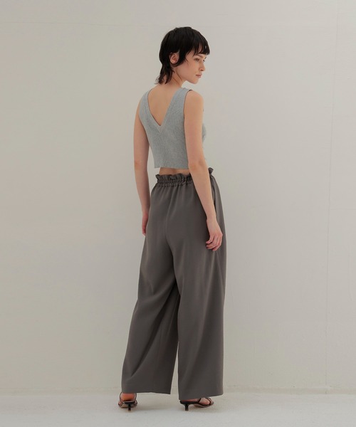 venit（ヴェニット）の「VENIT / acetate cotton flower bijou tank(アセテートコットンフラワービジュータンク)（ニット/セーター・レディース・グレー/ホワイト・38）」の9枚目の写真