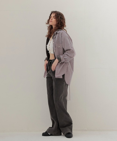 venit（ヴェニット）の「VENIT / acetate cotton flower bijou tank(アセテートコットンフラワービジュータンク)（ニット/セーター・レディース・グレー/ホワイト・38）」の19枚目の写真