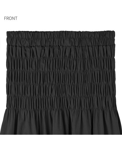 STYLE DELI（スタイルデリ）の「94cm丈コットン質感ワッシャーティア―ドスカート（スカート・レディース・ブラック/ホワイト・FREE）」の18枚目の写真