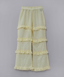 R4336 シアーボーダーフレアパンツ