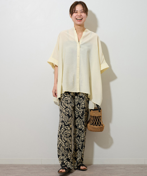 JOURNAL STANDARD relume(ジャーナルスタンダード レリューム)の「《追加》シアーポンチョシャツ(シャツ/ブラウス・レディース・ブラック/アイボリー/カーキ・FREE)」の13枚目の写真