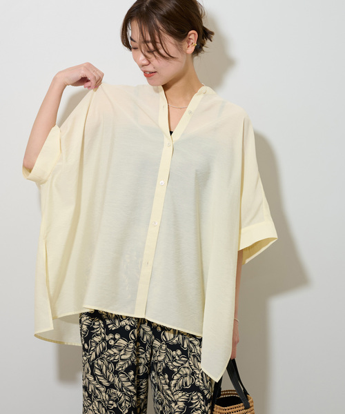 JOURNAL STANDARD relume(ジャーナルスタンダード レリューム)の「《追加》シアーポンチョシャツ(シャツ/ブラウス・レディース・ブラック/アイボリー/カーキ・FREE)」の17枚目の写真