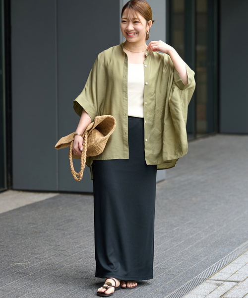 JOURNAL STANDARD relume(ジャーナルスタンダード レリューム)の「《追加》シアーポンチョシャツ(シャツ/ブラウス・レディース・ブラック/アイボリー/カーキ・FREE)」の22枚目の写真