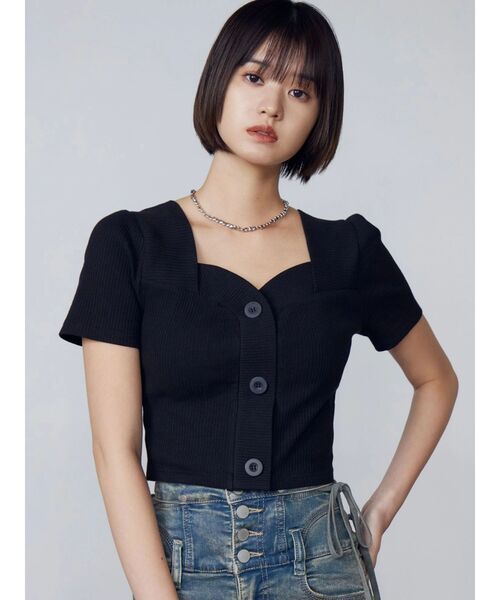 EMODA（エモダ）の「ハートビーズネックレス（ネックレス・レディース・シルバー/ブラック・FREE）」の4枚目の写真