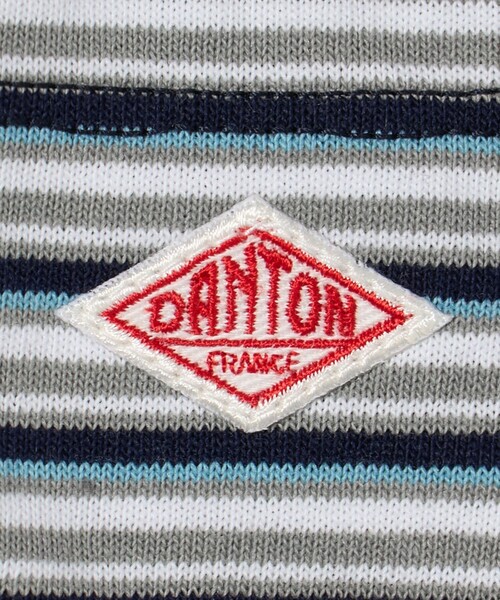 DANTON（ダントン）ロゴポケット付ボーダーTシャツ DANTON＞ロゴ ポケット ボーダー Tシャツ