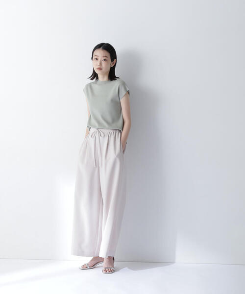 NATURAL BEAUTY BASIC(ナチュラルビューティーベーシック)の「◇リネンライクリボンイージーワイドパンツ(その他パンツ・レディース・チャコールグレー/ベージュ/キャメル・SMALL/MEDIUM/P/S)」の8枚目の写真