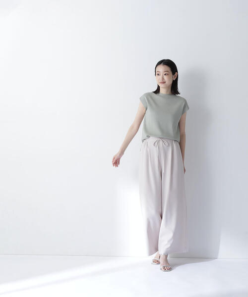 NATURAL BEAUTY BASIC(ナチュラルビューティーベーシック)の「◇リネンライクリボンイージーワイドパンツ(その他パンツ・レディース・チャコールグレー/ベージュ/キャメル・SMALL/MEDIUM/P/S)」の9枚目の写真