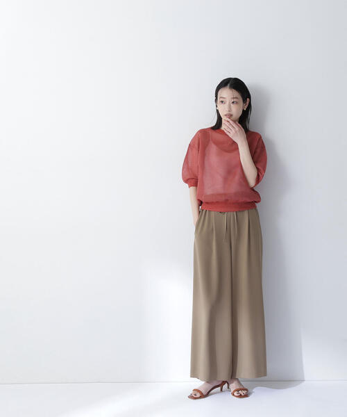 NATURAL BEAUTY BASIC(ナチュラルビューティーベーシック)の「◇リネンライクリボンイージーワイドパンツ(その他パンツ・レディース・チャコールグレー/ベージュ/キャメル・SMALL/MEDIUM/P/S)」の14枚目の写真