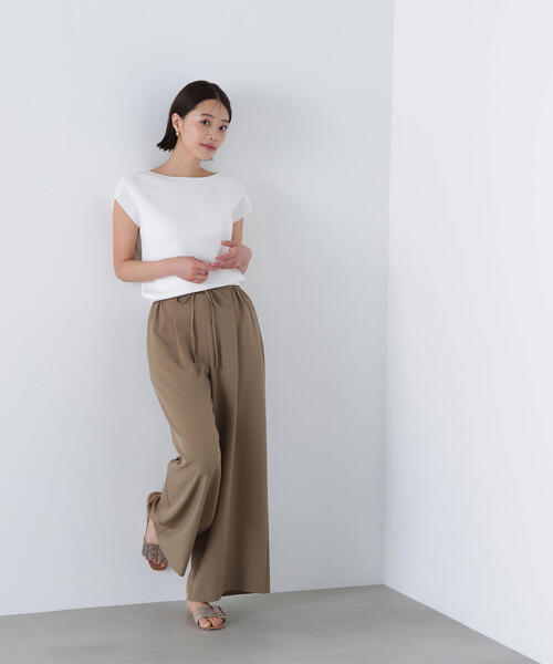 NATURAL BEAUTY BASIC(ナチュラルビューティーベーシック)の「◇リネンライクリボンイージーワイドパンツ(その他パンツ・レディース・チャコールグレー/ベージュ/キャメル・SMALL/MEDIUM/P/S)」の22枚目の写真