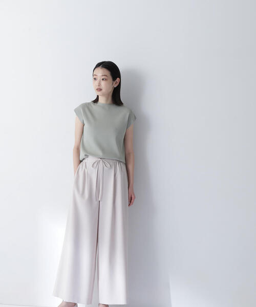 NATURAL BEAUTY BASIC(ナチュラルビューティーベーシック)の「◇リネンライクリボンイージーワイドパンツ(その他パンツ・レディース・チャコールグレー/ベージュ/キャメル・SMALL/MEDIUM/P/S)」の1枚目の写真