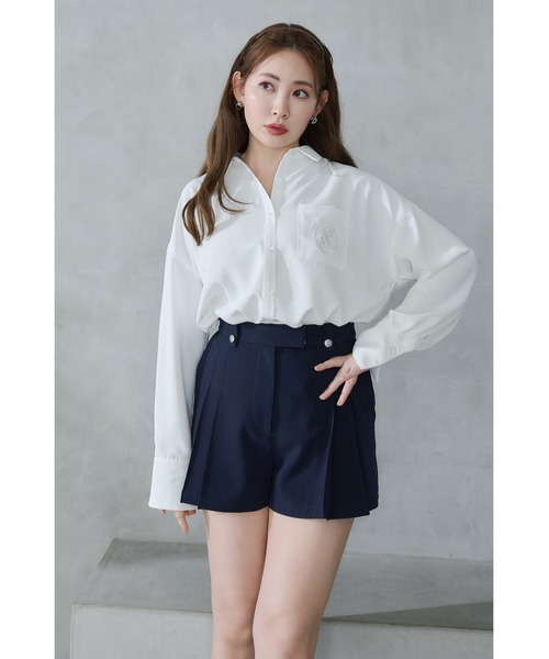 Her lip to（ハーリップトゥー）の「Comfort Oversized Shirt（シャツ/ブラウス・レディース・ホワイト/ブルー/アイボリー・FREE）」の5枚目の写真