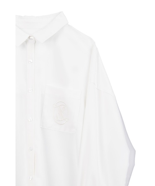 Her lip to（ハーリップトゥー）の「Comfort Oversized Shirt（シャツ/ブラウス・レディース・ホワイト/ブルー/アイボリー・FREE）」の13枚目の写真