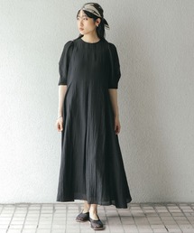 KBF | ギャザースリーブフレアワンピース(ワンピース)