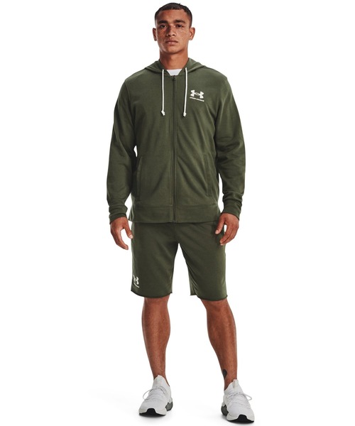 UNDER ARMOUR（アンダーアーマー）の「UAライバルテリー フルジップ フーディー（ライフスタイル/メンズ）（スウェット・メンズ・カーキ・2XL/M/XL）」の5枚目の写真