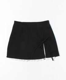 レースリボン台形ミニスカート