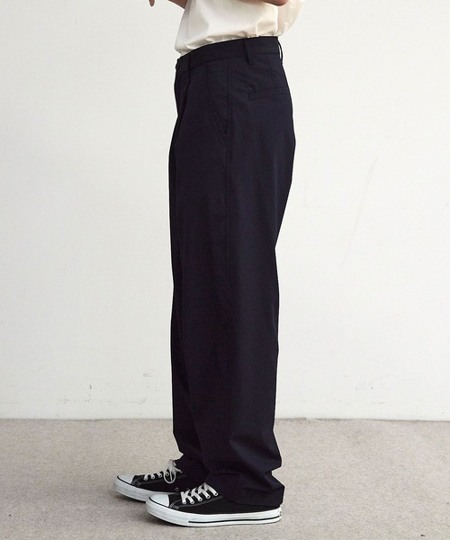 RATTLE TRAP（ラトルトラップ）の「ドビーストライプタックワイドテーパードパンツ（スラックス・メンズ・ブラック/ネイビー・M/L）」の15枚目の写真