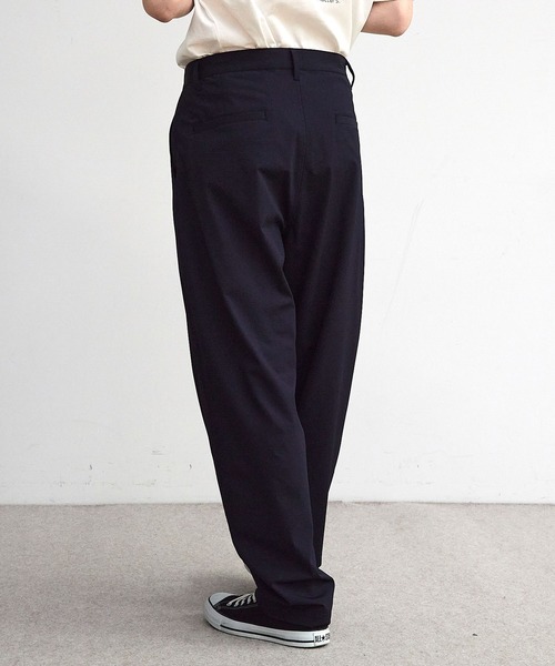 RATTLE TRAP（ラトルトラップ）の「ドビーストライプタックワイドテーパードパンツ（スラックス・メンズ・ブラック/ネイビー・M/L）」の17枚目の写真