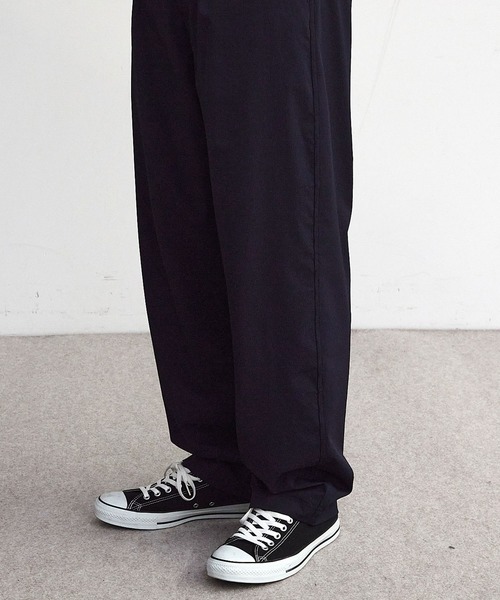 RATTLE TRAP（ラトルトラップ）の「ドビーストライプタックワイドテーパードパンツ（スラックス・メンズ・ブラック/ネイビー・M/L）」の22枚目の写真