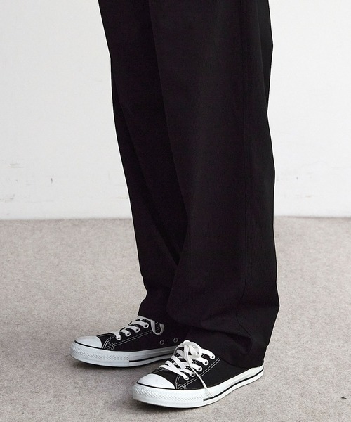 RATTLE TRAP（ラトルトラップ）の「ドビーストライプタックワイドテーパードパンツ（スラックス・メンズ・ブラック/ネイビー・M/L）」の11枚目の写真