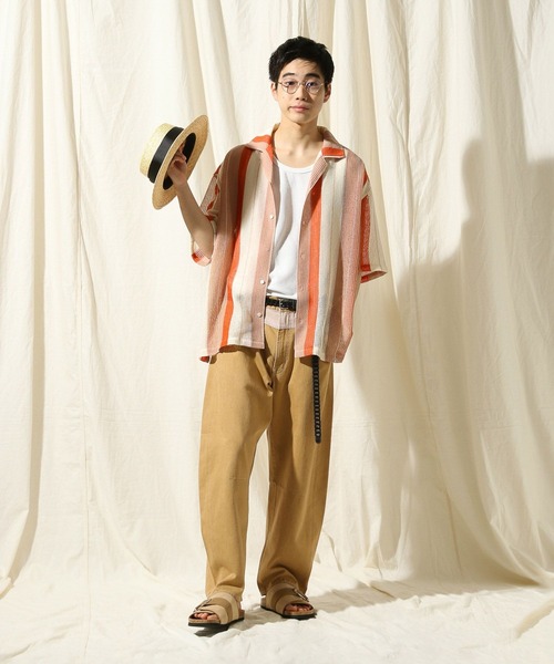 niko and...（ニコアンド）の「ワッフルロングタンクトップ（タンクトップ・メンズ・ブラック/オフホワイト・MEDIUM/LARGE）」の5枚目の写真