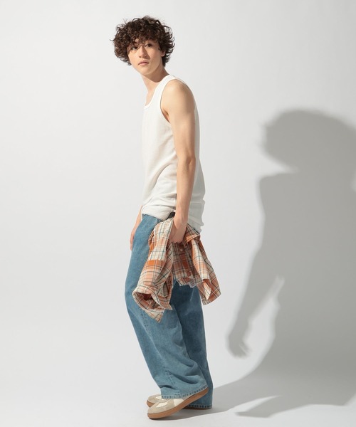 niko and...（ニコアンド）の「ワッフルロングタンクトップ（タンクトップ・メンズ・ブラック/オフホワイト・MEDIUM/LARGE）」の8枚目の写真