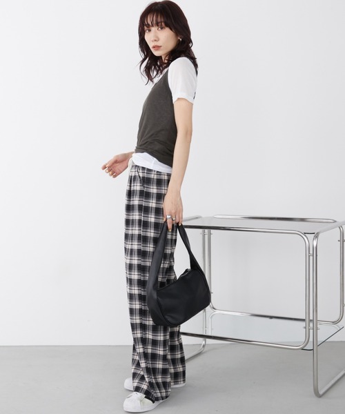 Auntie Rosa Holiday（アンティローザホリデー）の「シアーレイヤードタンク（タンクトップ・レディース・ブラック/ブラウン/カーキ/ボルドー・FREE）」の7枚目の写真