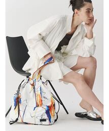 UN3D.（アンスリード）の「RAKUGAKI ART 2WAY TOTE / ラクガキアート