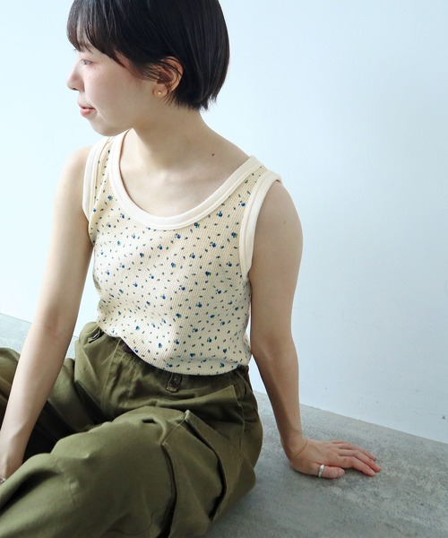 PAR ICI（パーリッシィ）の「USEDサーマル小花プリント タンクトップ（タンクトップ・レディース・レッド/ブルー・FREE）」の14枚目の写真