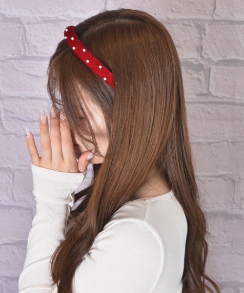 TONE SELECT GOODS（トーンセレクトグッズ）の「【float】ベロア×パール カチューシャ（カチューシャ・レディース・ワインレッド/ブラック・FREE）」の9枚目の写真