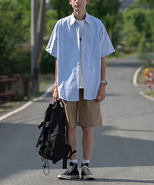 SBG(エスビー)の「SBG ベーシック ハーフスリーブシャツ(シャツ/ブラウス・メンズ・ホワイト・MEDIUM/LARGE/X-LARGE)」の9枚目の写真