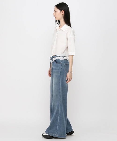 3.3 Field Trip （3.3フィールドトリップ）の「3.3 Field Trip／ウエストレースデニムパンツ（デニムパンツ・レディース・ライトブルー/ブルー・FREE）」の11枚目の写真